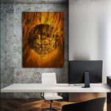 Bitcoin Abstract Yellow Wall Art