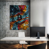 Bitcoin Money Wall Abstract Wall Art
