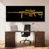 Sniper Barrett M82A1 Gold Wall Art