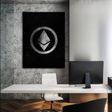 Ethereum Silver Circle Wall Art