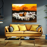 Lion Amongst Sheep Wall Art