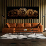 5 Bitcoins Wall Art