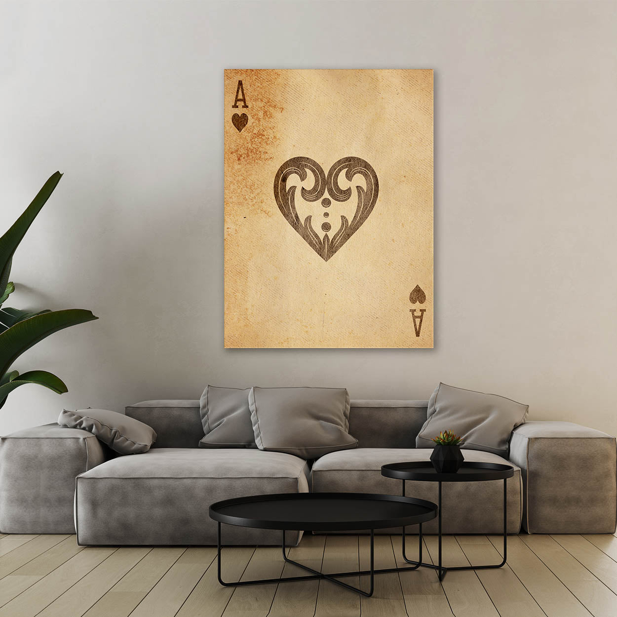 Ace Card Vintage Sense Canvas
