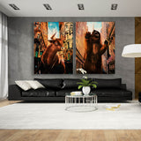 Bull & Bear Wall Street Wall Art