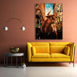 Bull Wall Street Sense Canvas