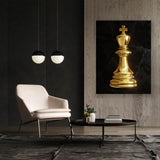 Chess King Gold Sense Canvas