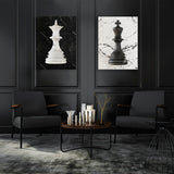 Chess King Queen Wall Art