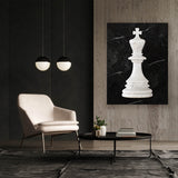 Chess King White Sense Canvas
