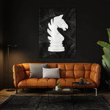 Chess Knight White Wall Art
