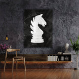 Chess Knight White Wall Art