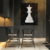 Chess Queen White Sense Canvas