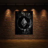 Ethereum Silver Wall Art