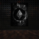 Ethereum Silver Wall Art