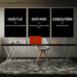 Execution Hustle Grind Wall Art