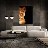 Half Face Lioness Wall Art