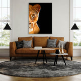 Half Face Lioness Wall Art
