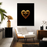 Heart Gold Wall Art