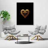 Heart Gold Wall Art