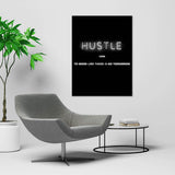 Hustle Neon Wall Art