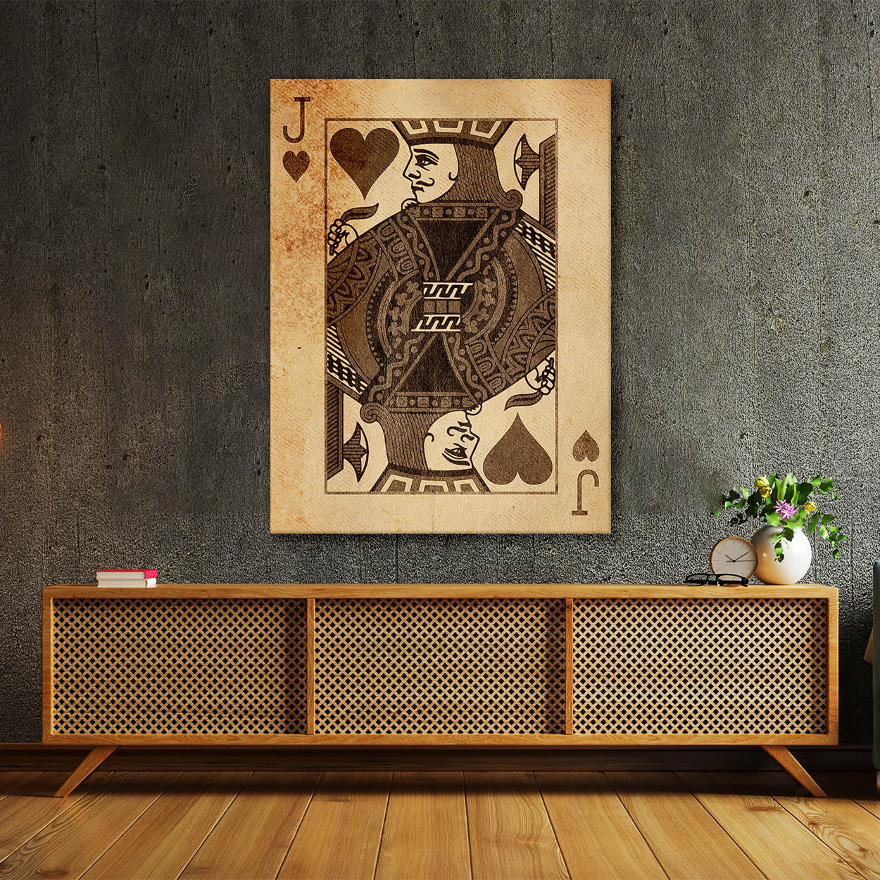 Jack Card Vintage Sense Canvas