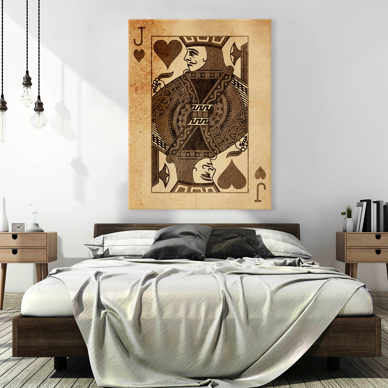 Jack Card Vintage Sense Canvas