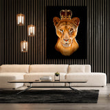 Lioness Queen Black Wall Art