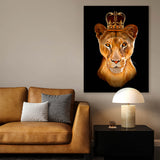 Lioness Queen Black Wall Art