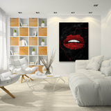 Lips Flower Wall Art