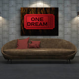 One Dream Ticket Wall Art