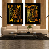 Playing Cards King & Queen Wall Art