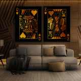 Playing Cards King & Queen Wall Art