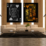 Playing Cards King & Queen Wall Art