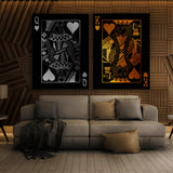 Playing Cards King & Queen Wall Art