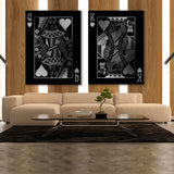 Playing Cards King & Queen Wall Art