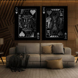 Playing Cards King & Queen Wall Art