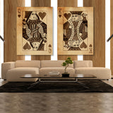 Playing Cards King & Queen Wall Art