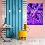 Psychedelic Alien Wall Art