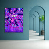 Psychedelic Alien Wall Art