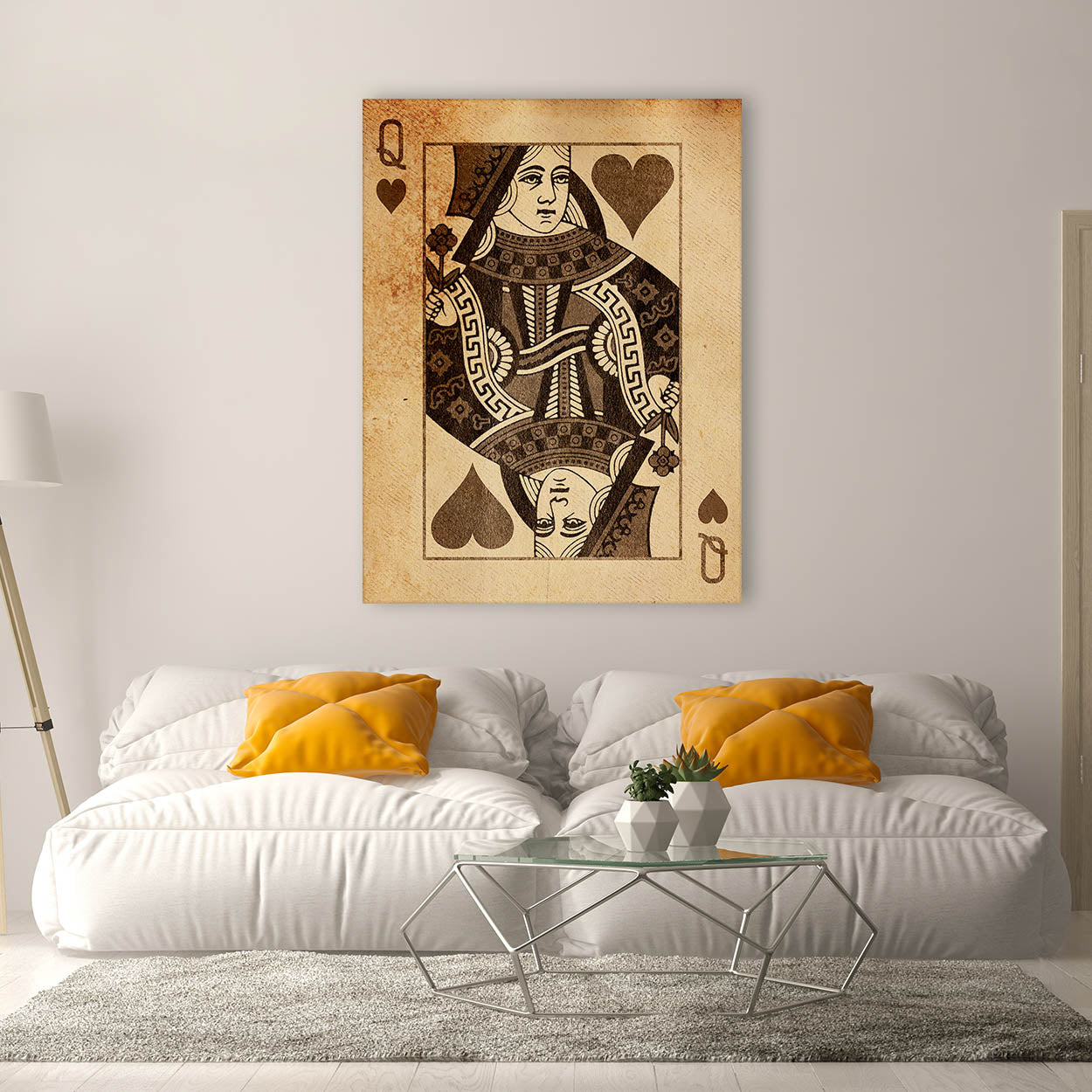 Queen Card Vintage Sense Canvas