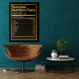 Success Nutrition Facts Wall Art