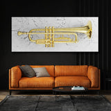 Trumpet Gold Wall Art