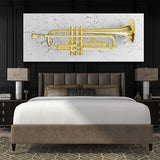 Trumpet Gold Wall Art