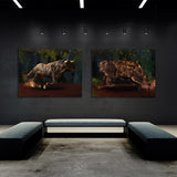Bull vs Bear Run Wall Art