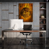 Bitcoin Abstract Yellow Wall Art