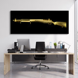 M1 Garand Rifle Gold Wall Art