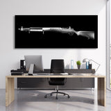 M1 Garand Rifle Silver Wall Art