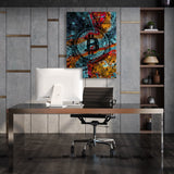 Bitcoin Money Wall Abstract Wall Art