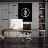 Ethereum Silver Circle Wall Art