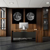 Bitcoin & Ethereum Silver Wall Art