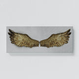 Angel Wings Gold White Wall Art